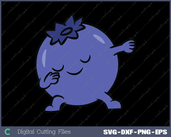 Blueberry Dabbing Blueberry Fruit Love Blueberries SVG PNG Cutting Printable Files