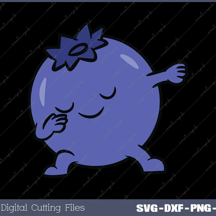 Blueberry Dabbing Blueberry Fruit Love Blueberries SVG PNG Cutting Printable Files