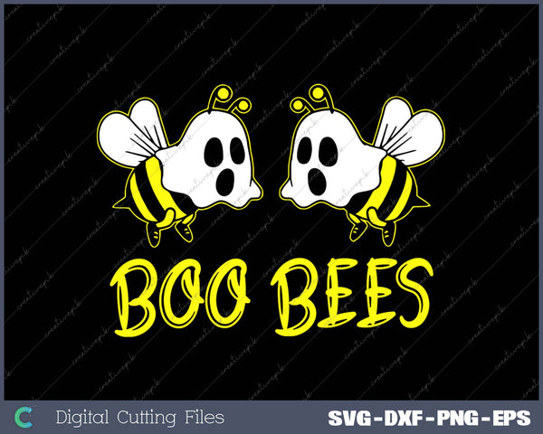 Boo Bees Ghost SVG PNG Cutting Printable Files