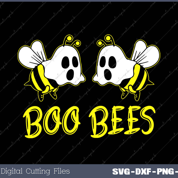 Boo Bees Ghost SVG PNG Cutting Printable Files