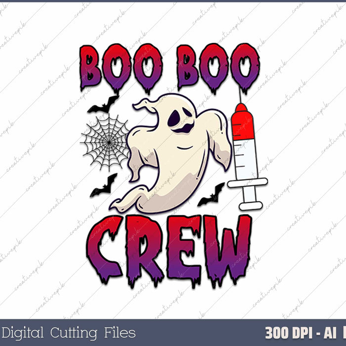 Boo Boo Crew - Men's Adult Short Sleeve AI PNG Sublimation Files