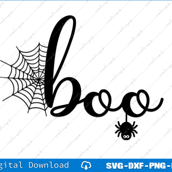Boo Halloween Spider Cute Halloween Svg Png Cutting File