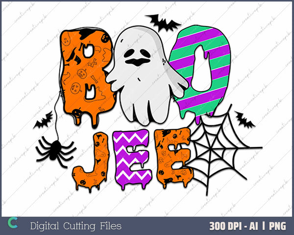 Boo Jee Halloween Day AI PNG Sublimation Files