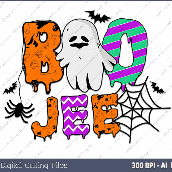 Boo Jee Halloween Day AI PNG Sublimation Files