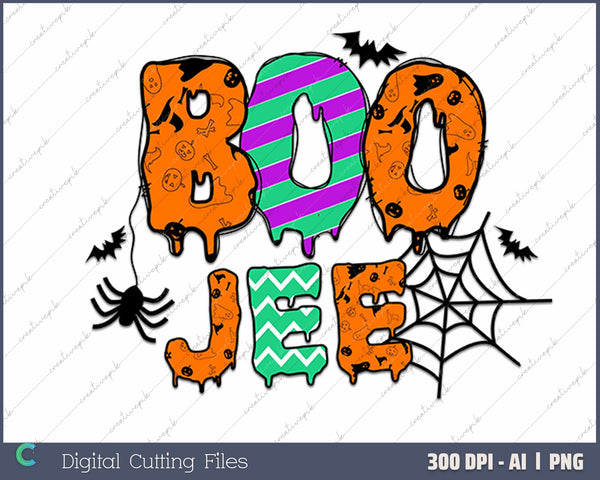 Boo Jee Halloween AI PNG Sublimation Files