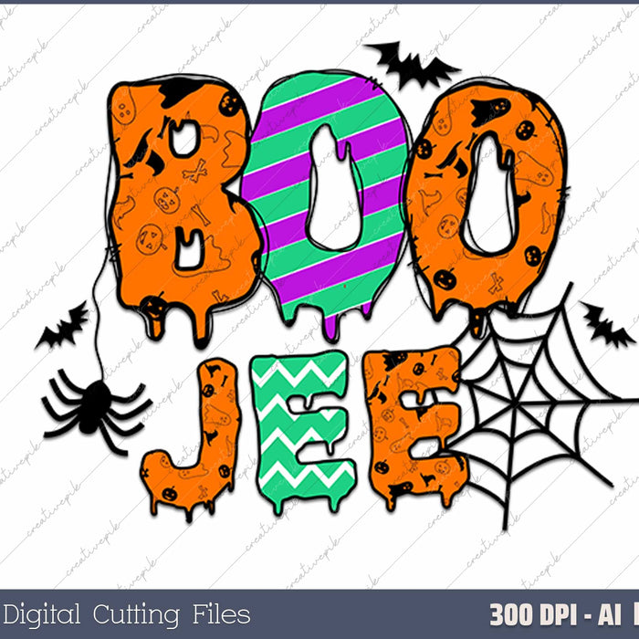 Boo Jee Halloween AI PNG Sublimation Files