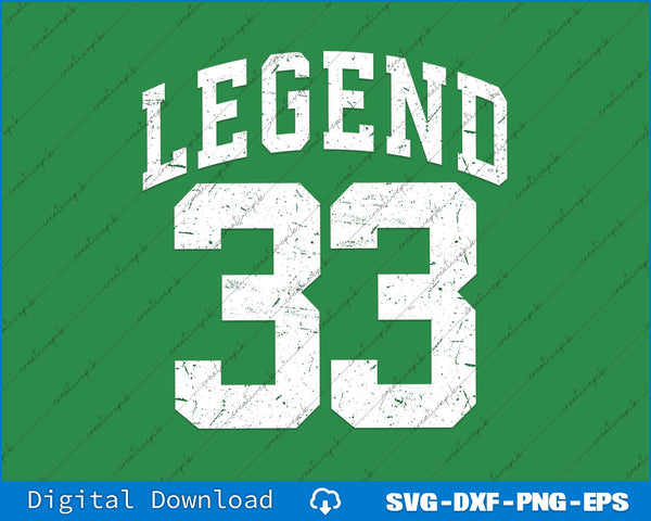 Boston Legend 33 Basketball SVG PNG Cutting Printable Files