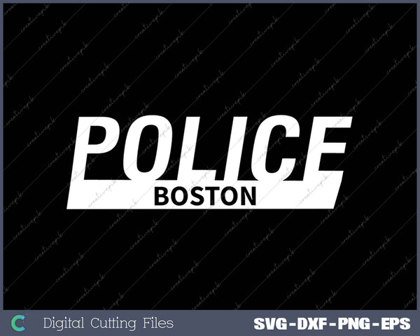 Boston Police Officer SVG PNG Cutting Printable Files