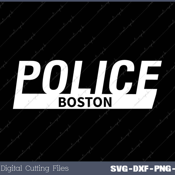 Boston Police Officer SVG PNG Cutting Printable Files