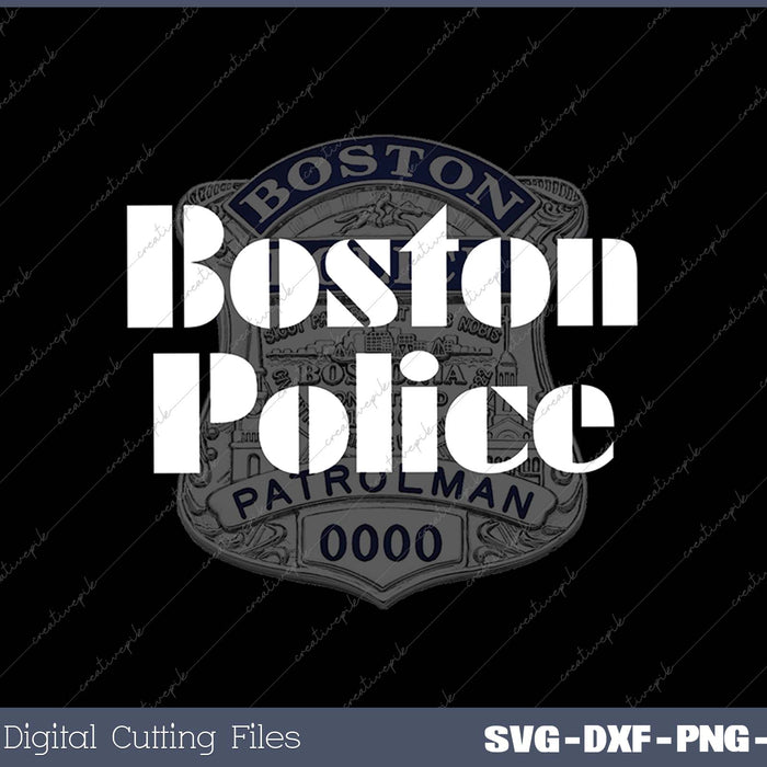Boston Police Vintage BPD SVG PNG Cutting Printable Files