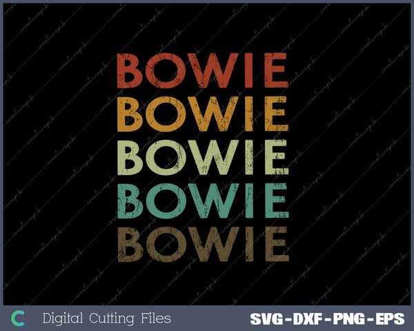 Bowie, Maryland - Retro Vintage SVG PNG Cutting Printable Files