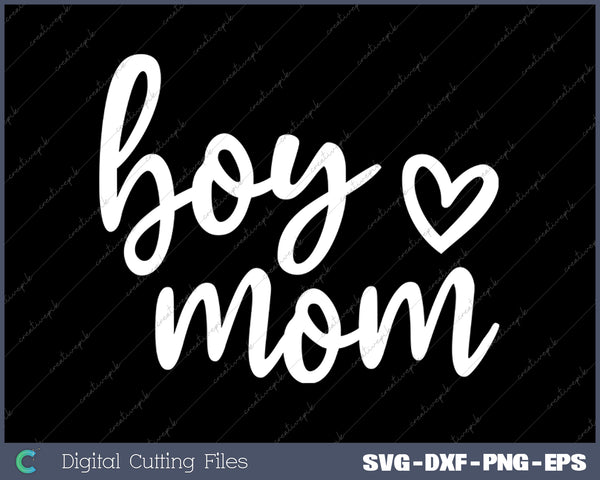 Boy Mom Tee SVG PNG Cutting Printable Files