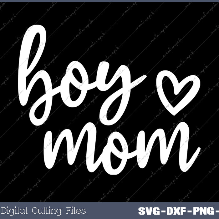 Boy Mom Tee SVG PNG Cutting Printable Files