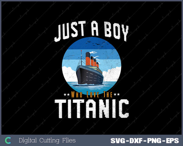 Boys who just love the RMS Titanic SVG PNG Printable Files