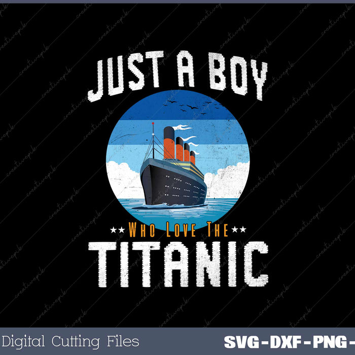 Boys who just love the RMS Titanic SVG PNG Printable Files