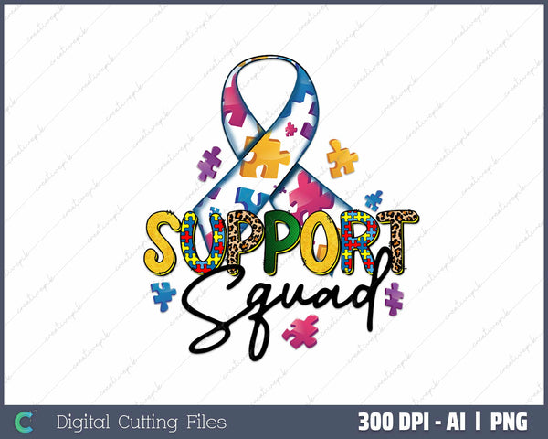 Breast Cancer Warrior Support Squad AI PNG Sublimation File