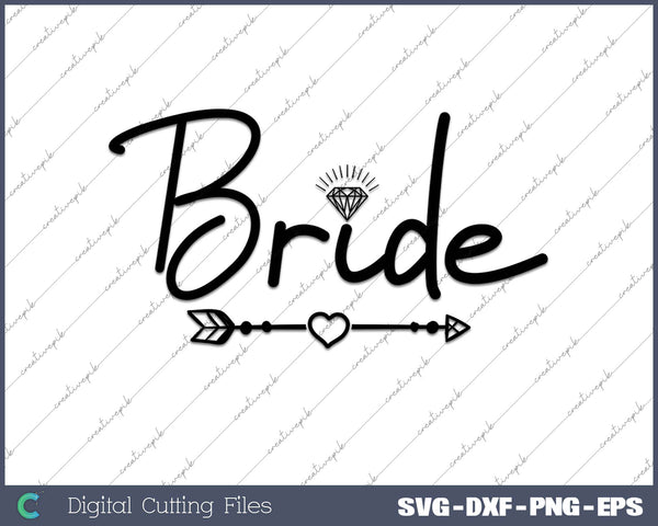 Vintage Bride SVG PNG Cutting Printable Files