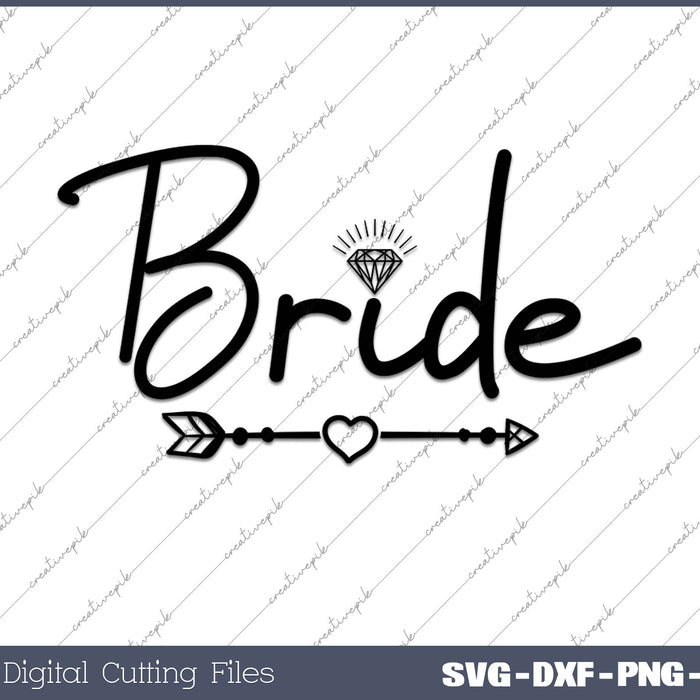 Vintage Bride SVG PNG Cutting Printable Files