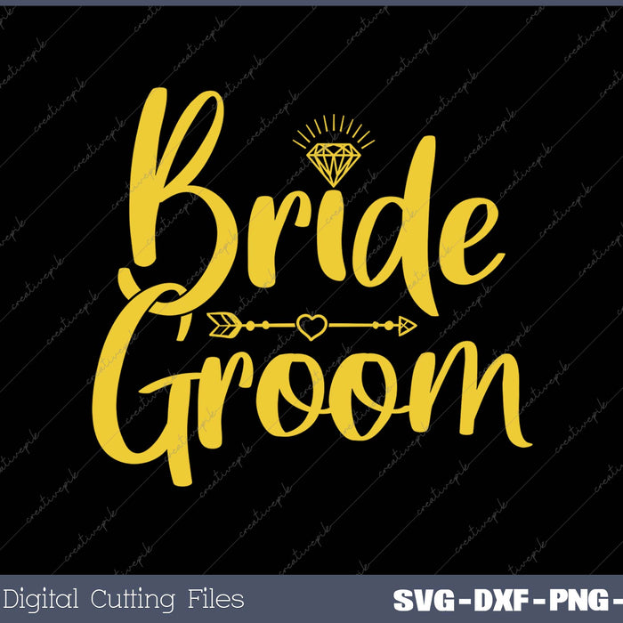 Bride Groom SVG PNG Cutting Printable Files