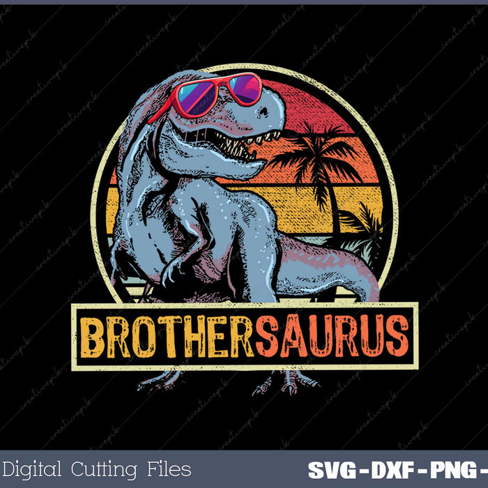 Brothersaurus T Rex Dinosaur Brother Saurus Family SVG Cut Files