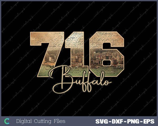 Buffalo NY 716 SVG PNG Cutting Printable Files