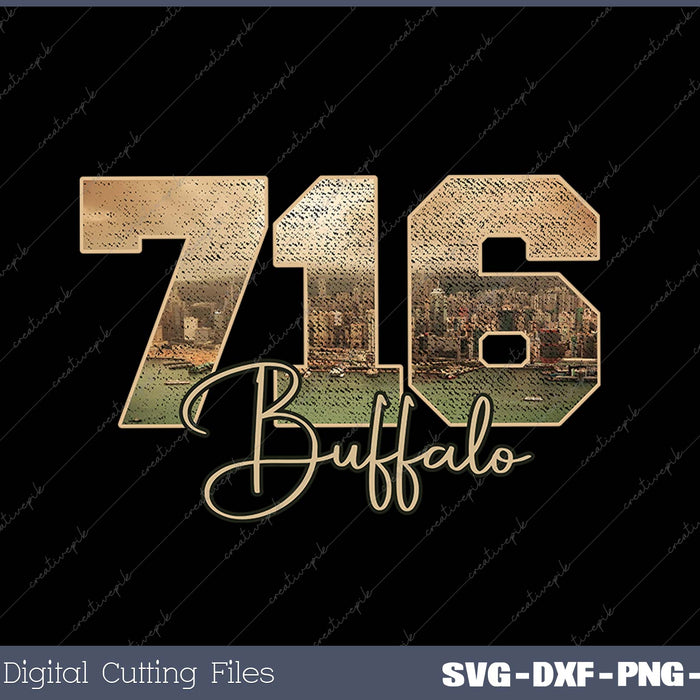 Buffalo NY 716 SVG PNG Cutting Printable Files