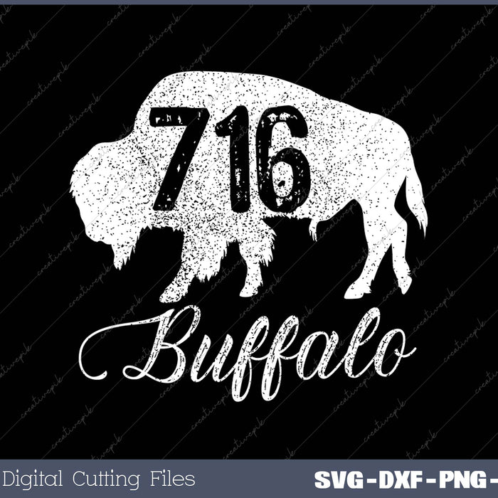 Buffalo New York 716 SVG PNG Cutting Printable Files