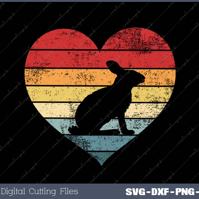 Bunny Rabbit Lover Gifts Farmer Retro Vintage Farm Animals SVG PNG Cutting Printable Files