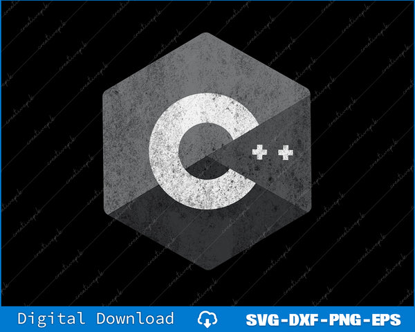 Hexagonal logo with a stylized letter 'C' on a black background, suitable for digital download formats.