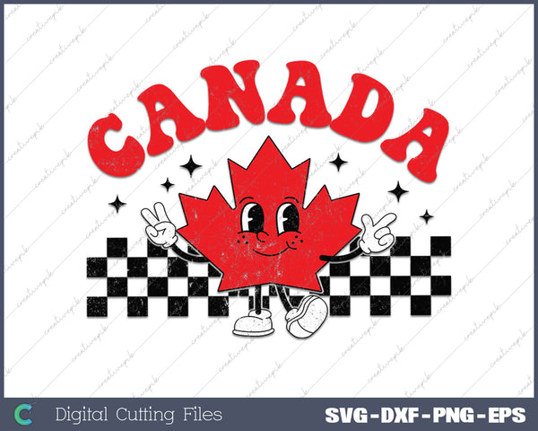 Canada Day Funny Retro Maple Leaf Canada Day