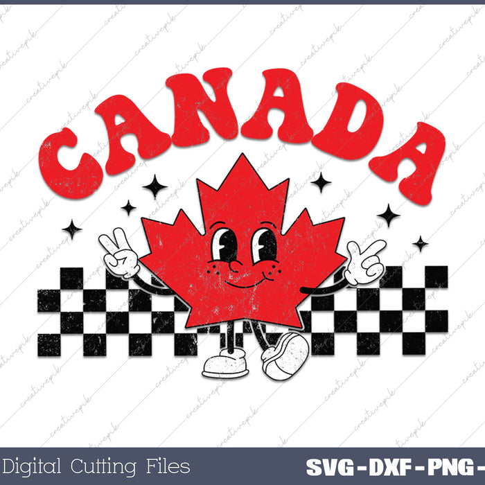 Canada Day Funny Retro Maple Leaf Canada Day