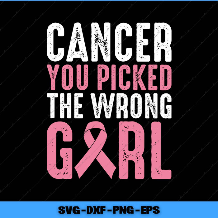 Motivational quote with pink ribbon on a black background, featuring text and a pink ribbon graphic.