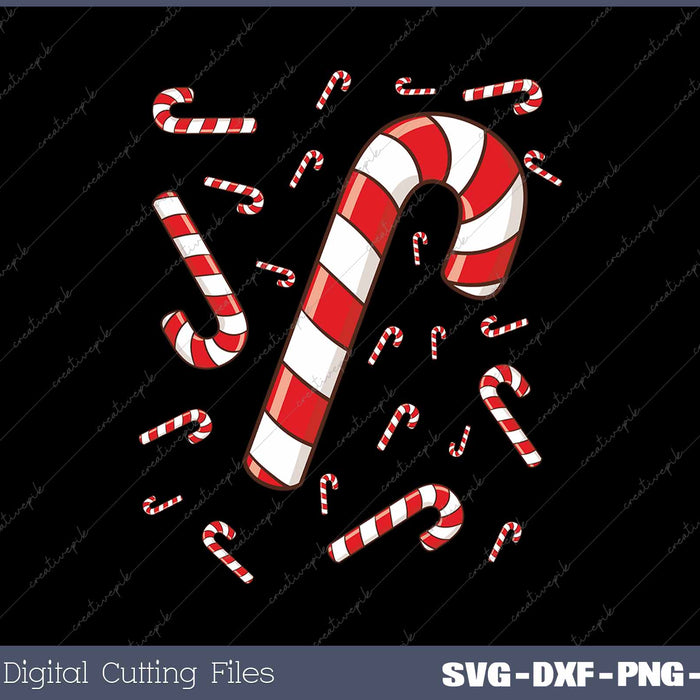 Candy Cane Merry And Bright Red And White Candy Costume SVG PNG Cutting Printable Files