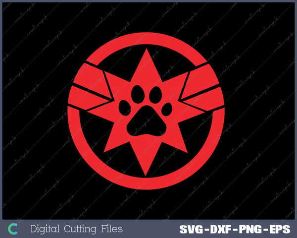 Captain Marvel Goose Cat Paw Symbol Graphic SVG PNG Cutting Printable Files