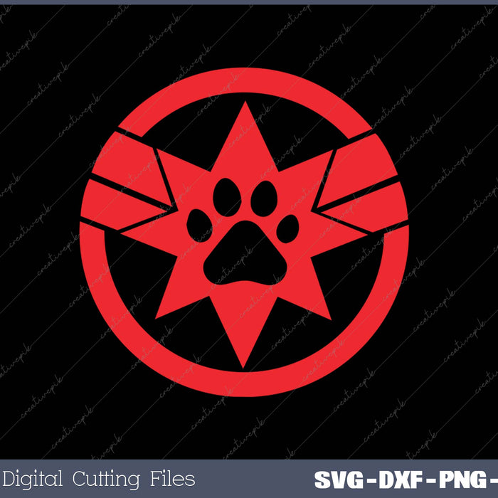 Captain Marvel Goose Cat Paw Symbol Graphic SVG PNG Cutting Printable Files