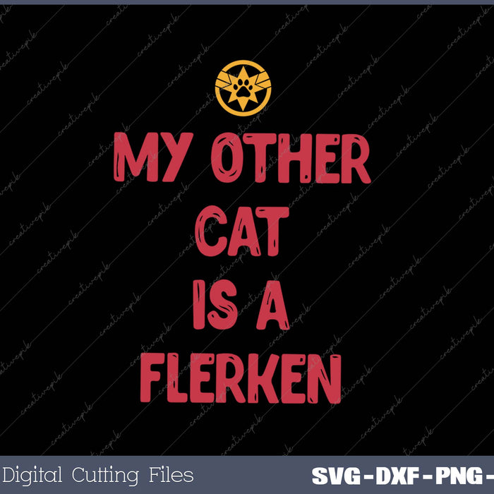 Captain Marvel My Other Cat Is A Flerken Bold Logo