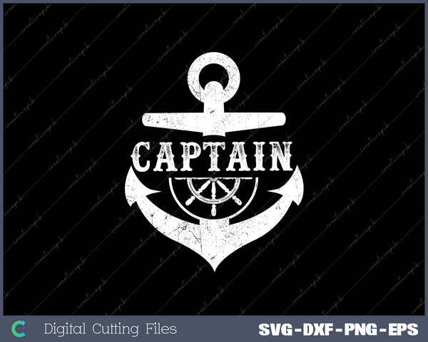 Captain Ship Boat Owner Skipper Lover SVG PNG Cut File