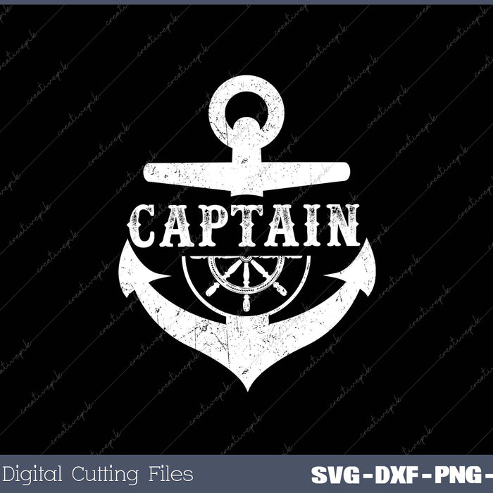 Captain Ship Boat Owner Skipper Lover SVG PNG Cut File