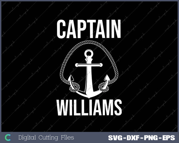 Captain Williams SVG PNG Cutting Printable Files