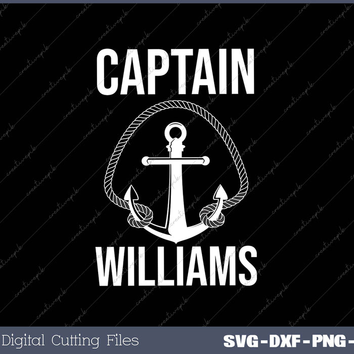 Captain Williams SVG PNG Cutting Printable Files