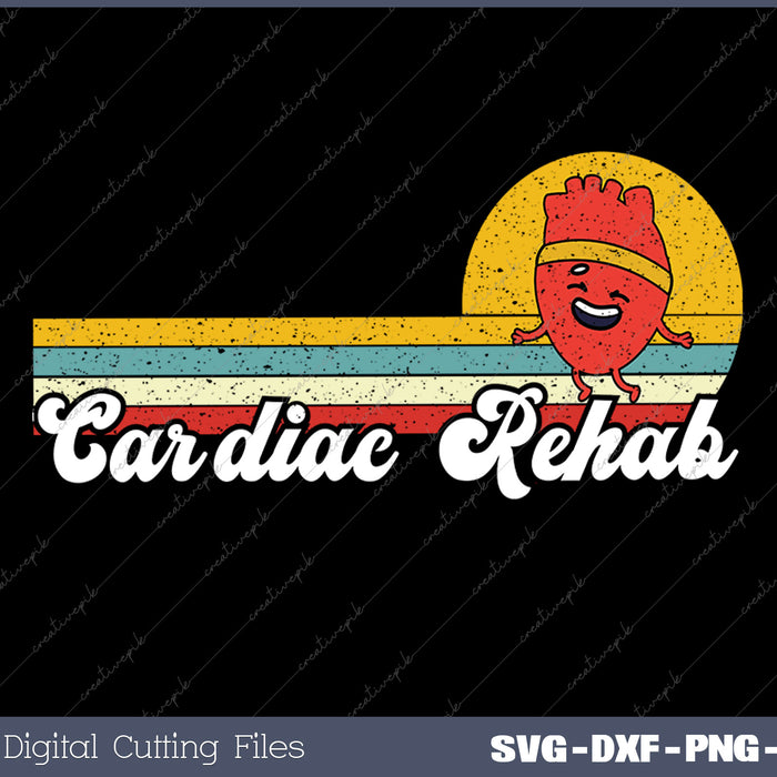 Cardiac Rehab Physical Therapist Nurse Rehab Team SVG PNG Files