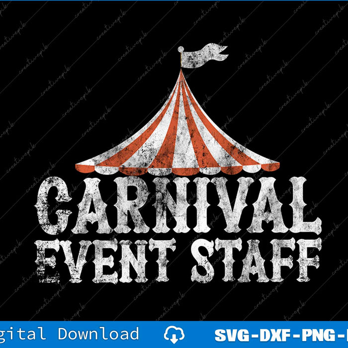 Carnival Event Staff Vintage Ringmaster Circus Security SVG PNG Printable Files