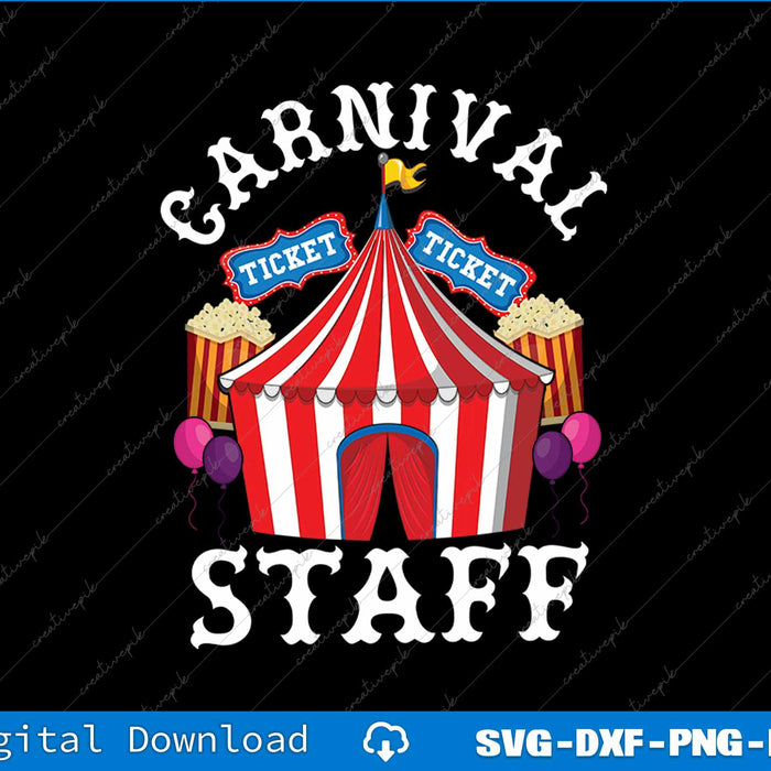 Carnival Staff Circus Event Security Ringmaster Lover SVG PNG Printable Files