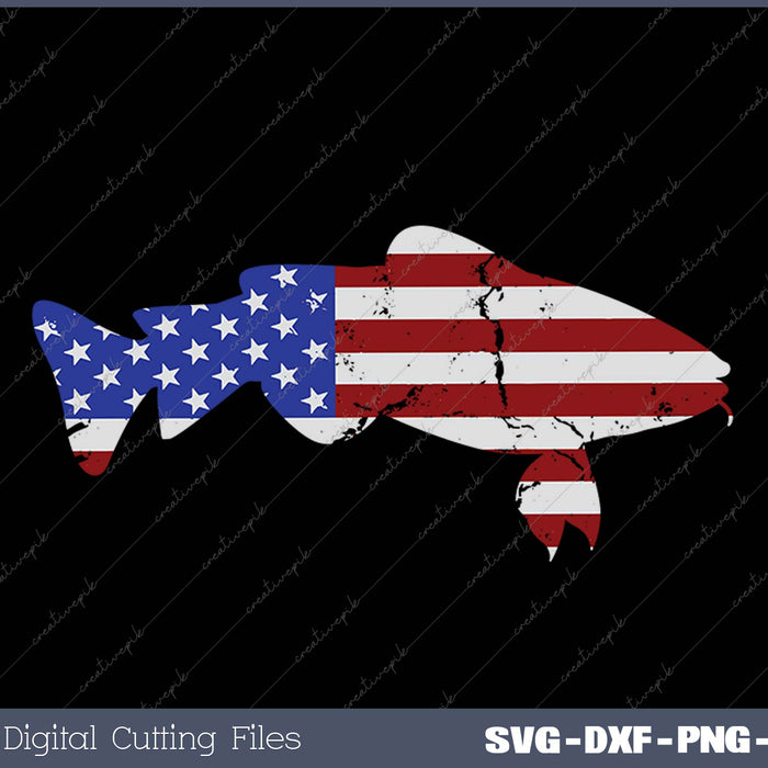 Catfish American Flag Catfish Patriotic Fisherman SVG PNG Cutting Printable Files