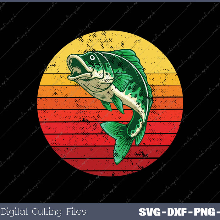 Catfish Retro Vintage Iron On Style 70s 80s SVG PNG Cutting Printable Files