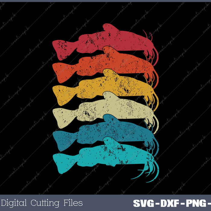 Channel Catfish Vintage Fish Catfish Fishing SVG PNG Cutting Printable Files