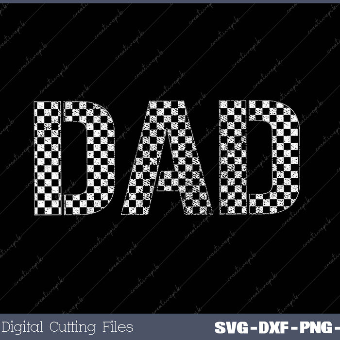 Checkered Dad Father's Day For Mens Dad SVG PNG Cutting Printable Files