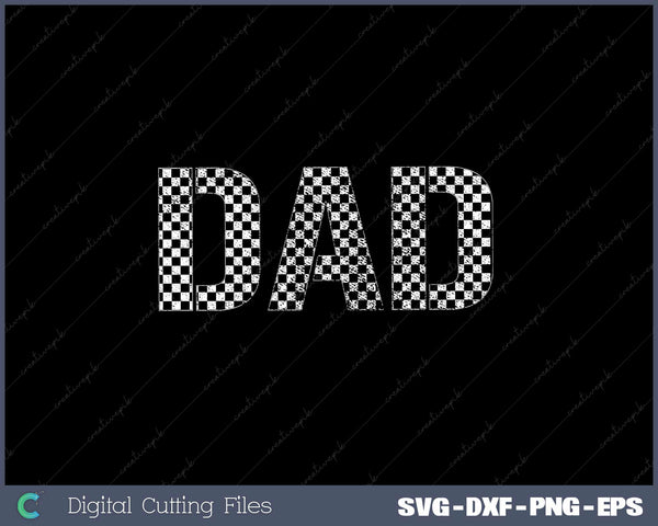 Checkered Dad Father's Day For Mens Dad SVG PNG Cut Files