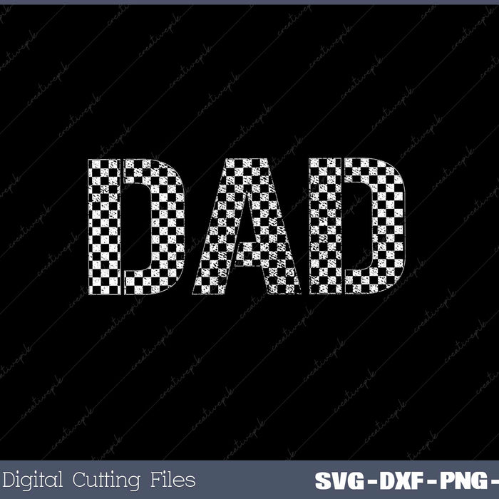 Checkered Dad Father's Day For Mens Dad SVG PNG Cut Files