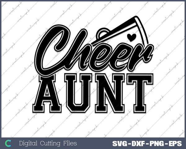 Cheer Aunt Game Day SVG PNG Cutting Printable Files